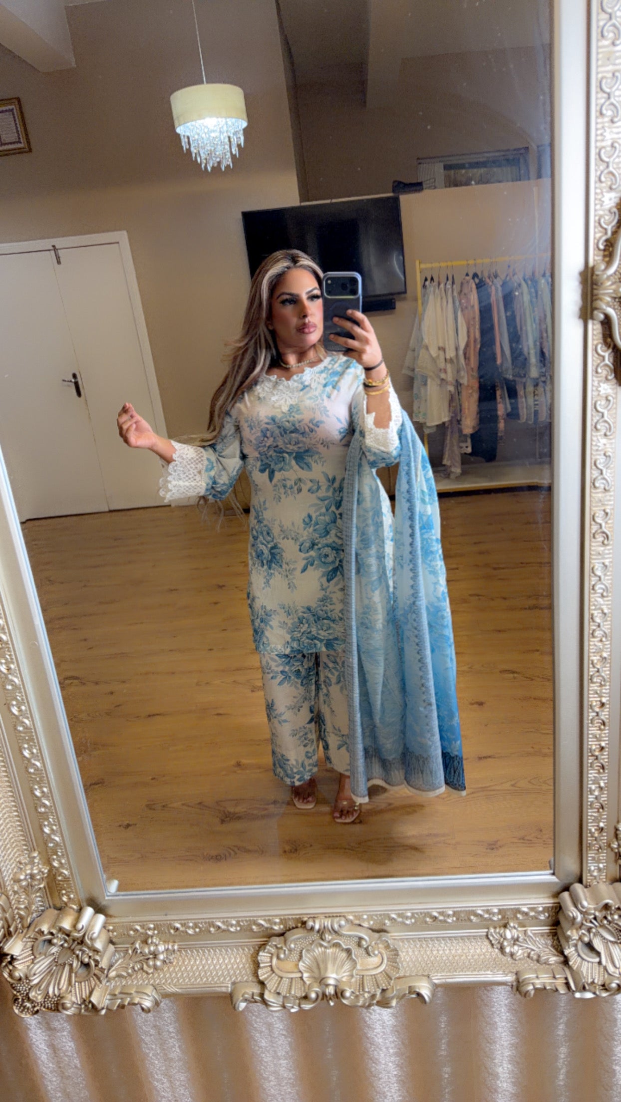 Blue Floral Print