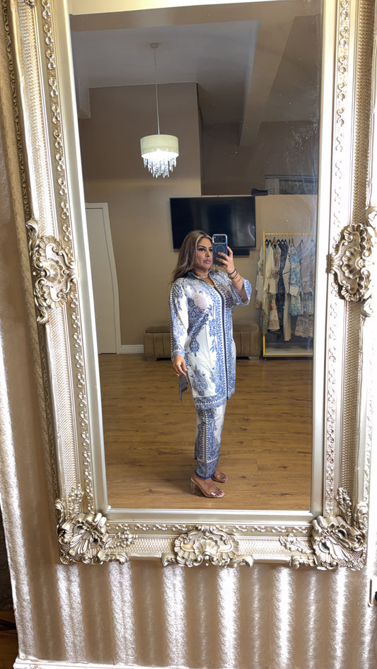 Blue + White 2 Piece