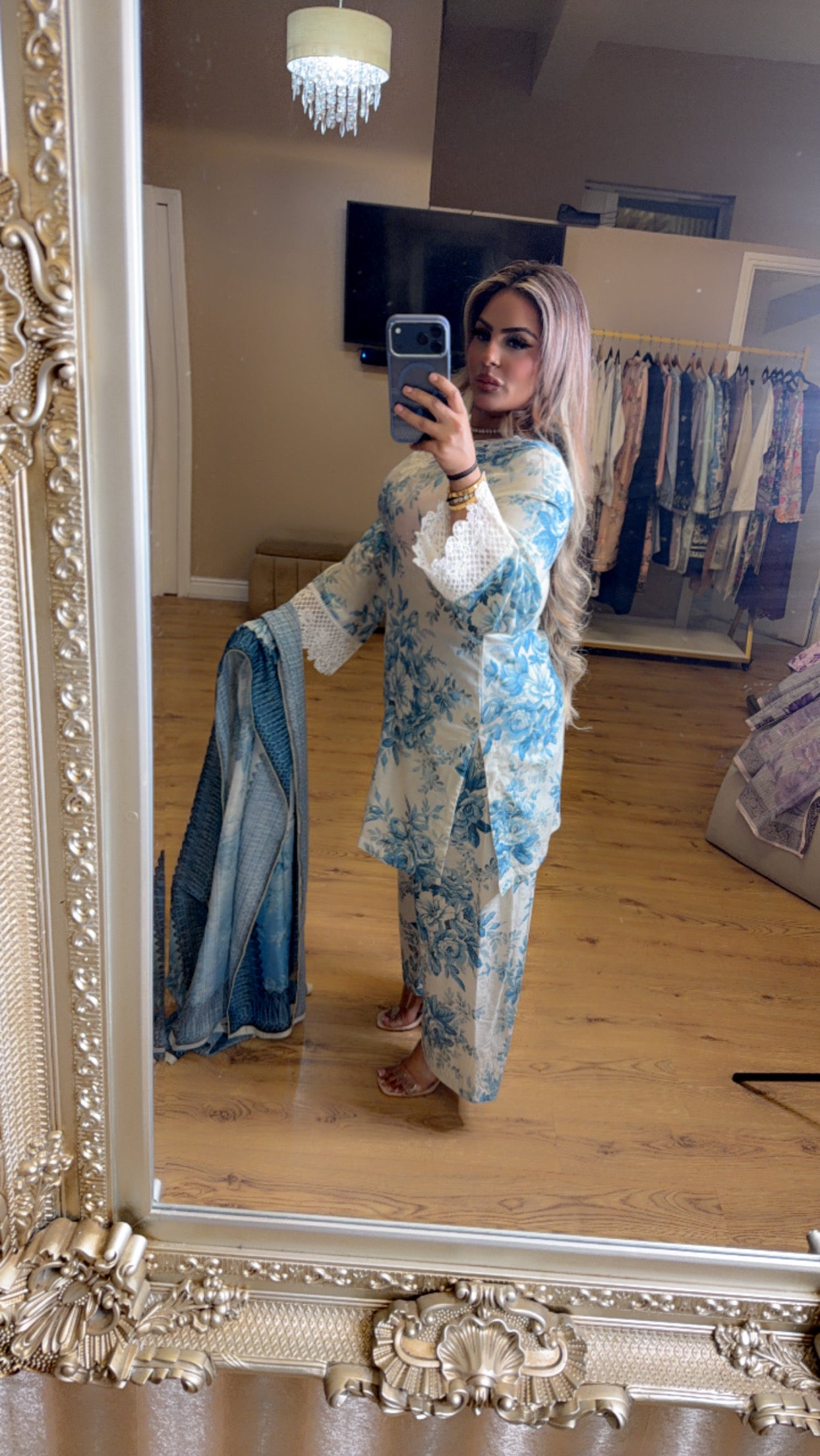 Blue Floral Print