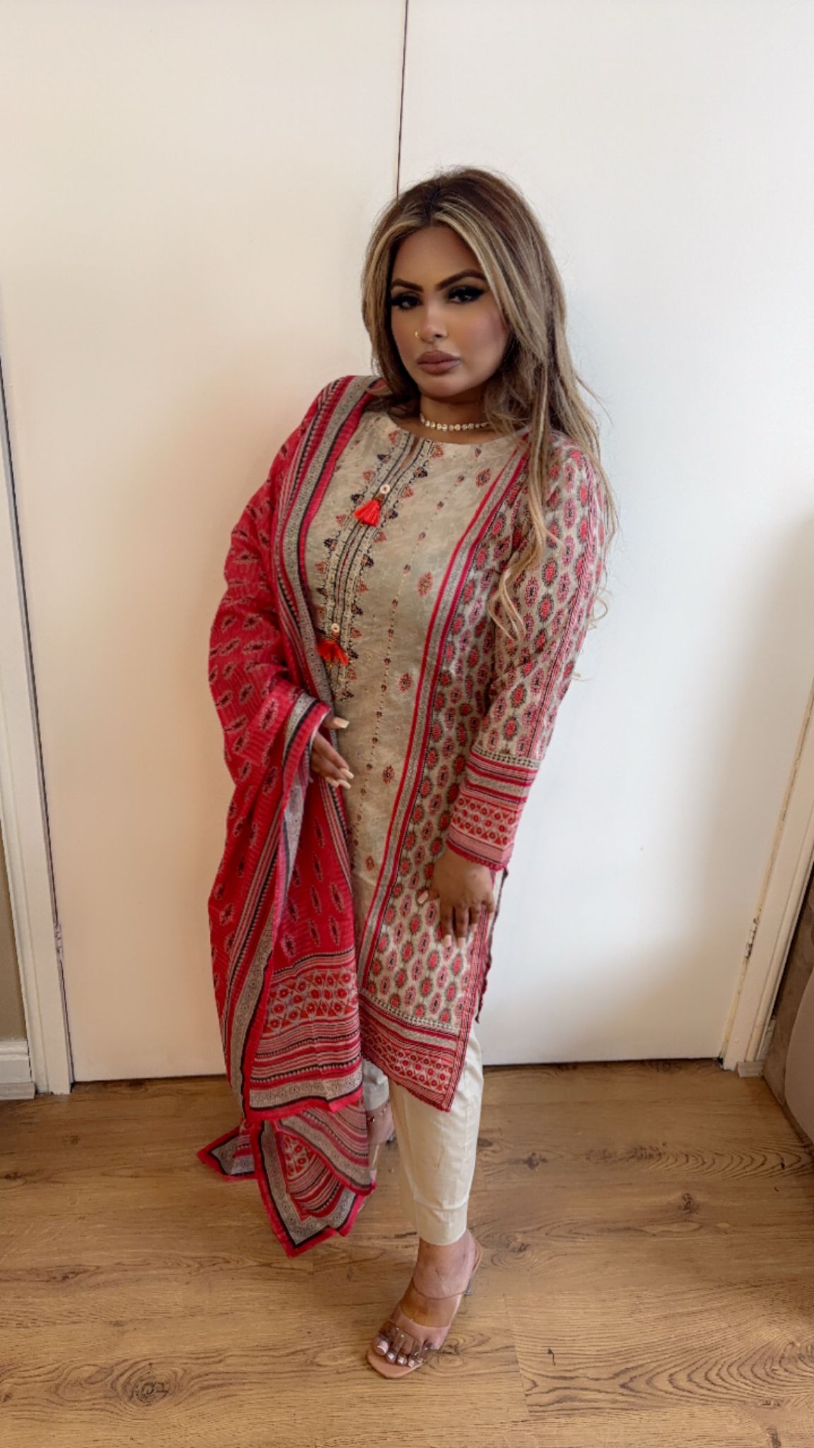 Red Casual 3 piece