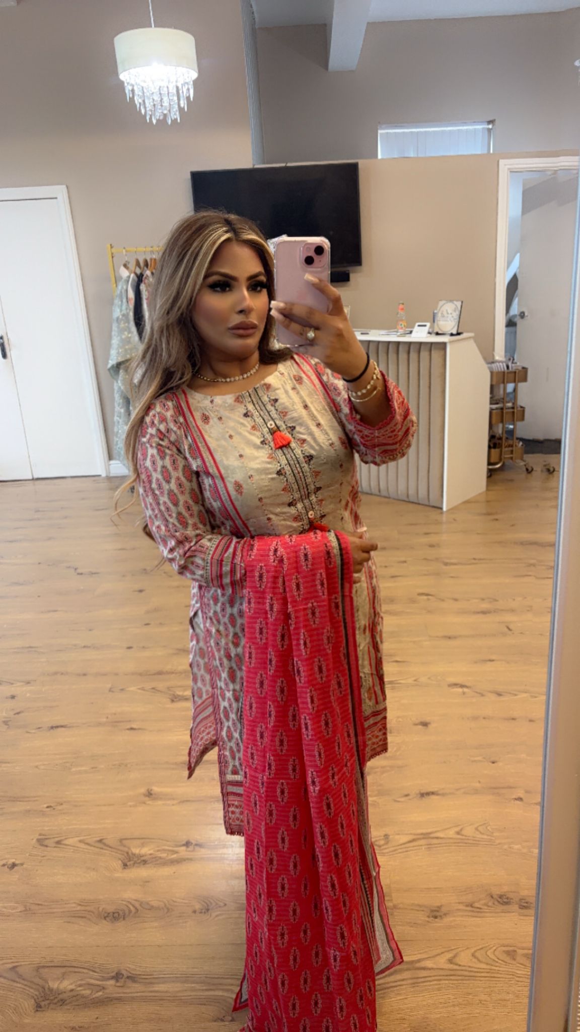 Red Casual 3 piece