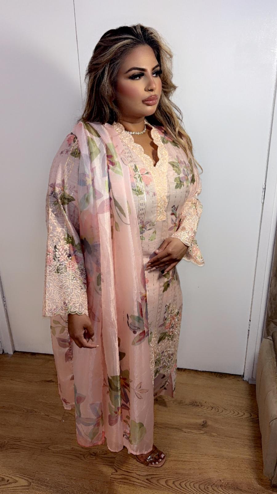 Pink Floral Farshi