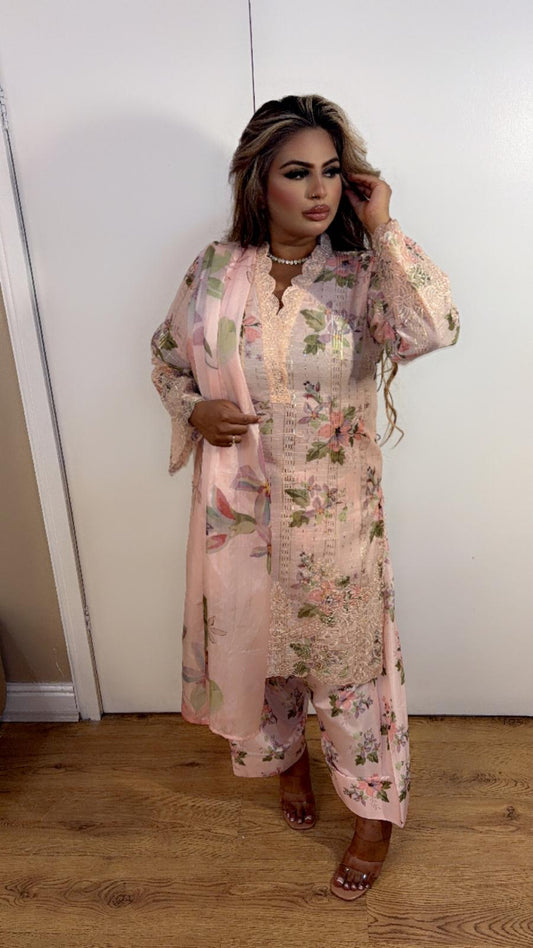 Pink Floral Farshi