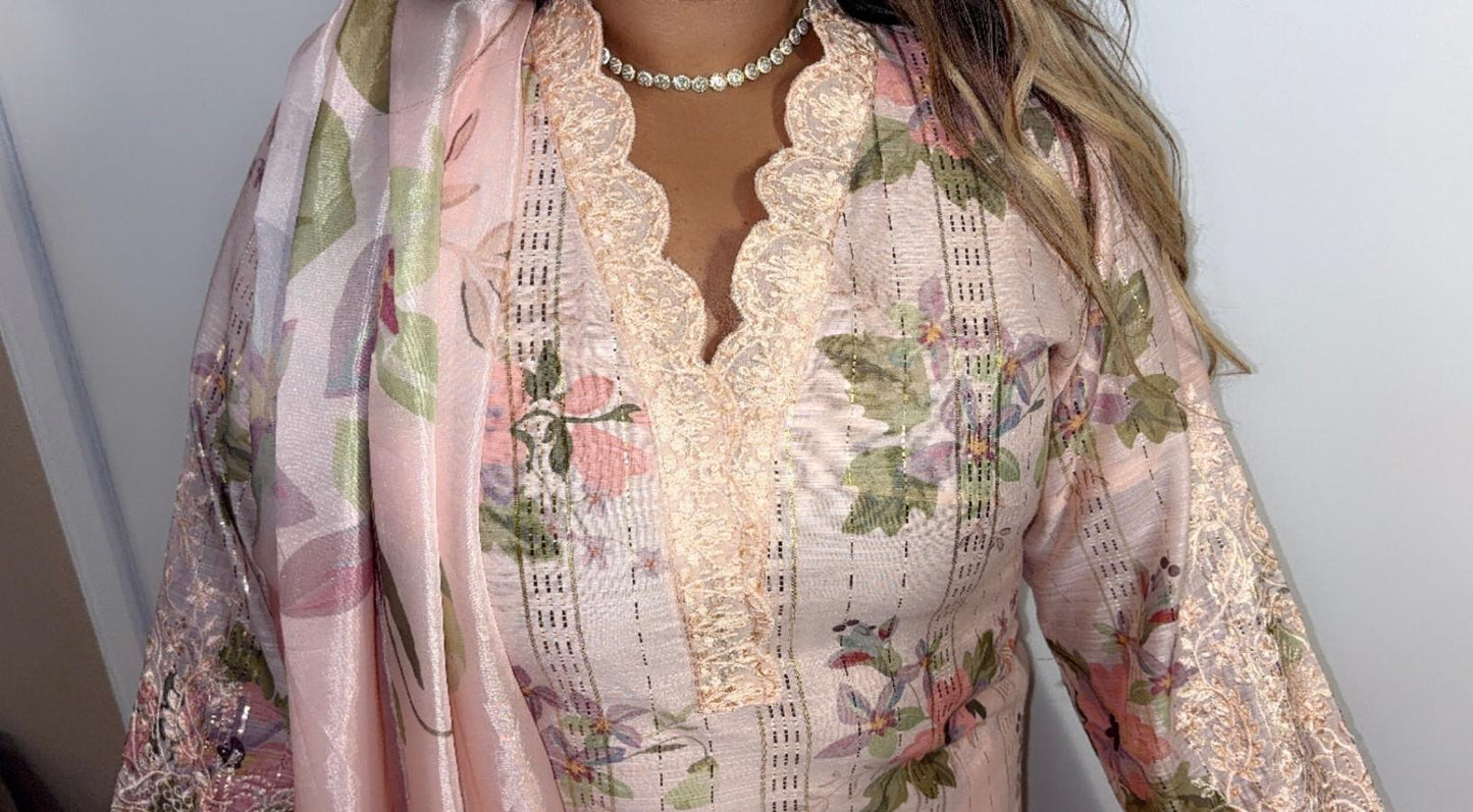 Pink Floral Farshi