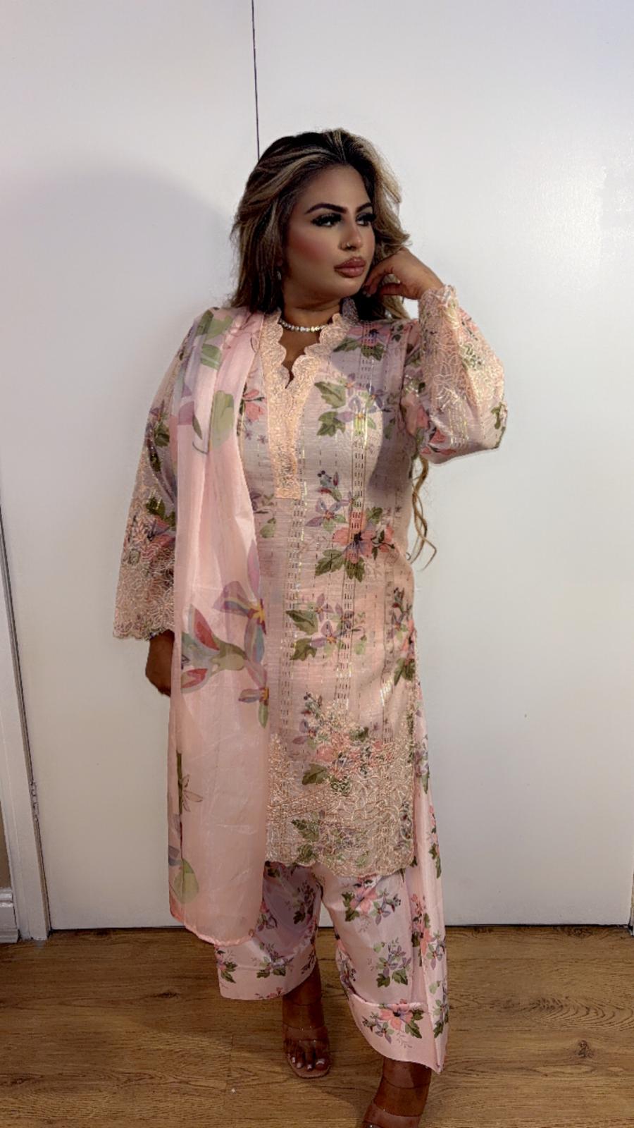 Pink Floral Farshi