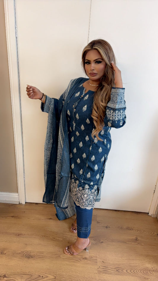 Blue Casual 3 piece