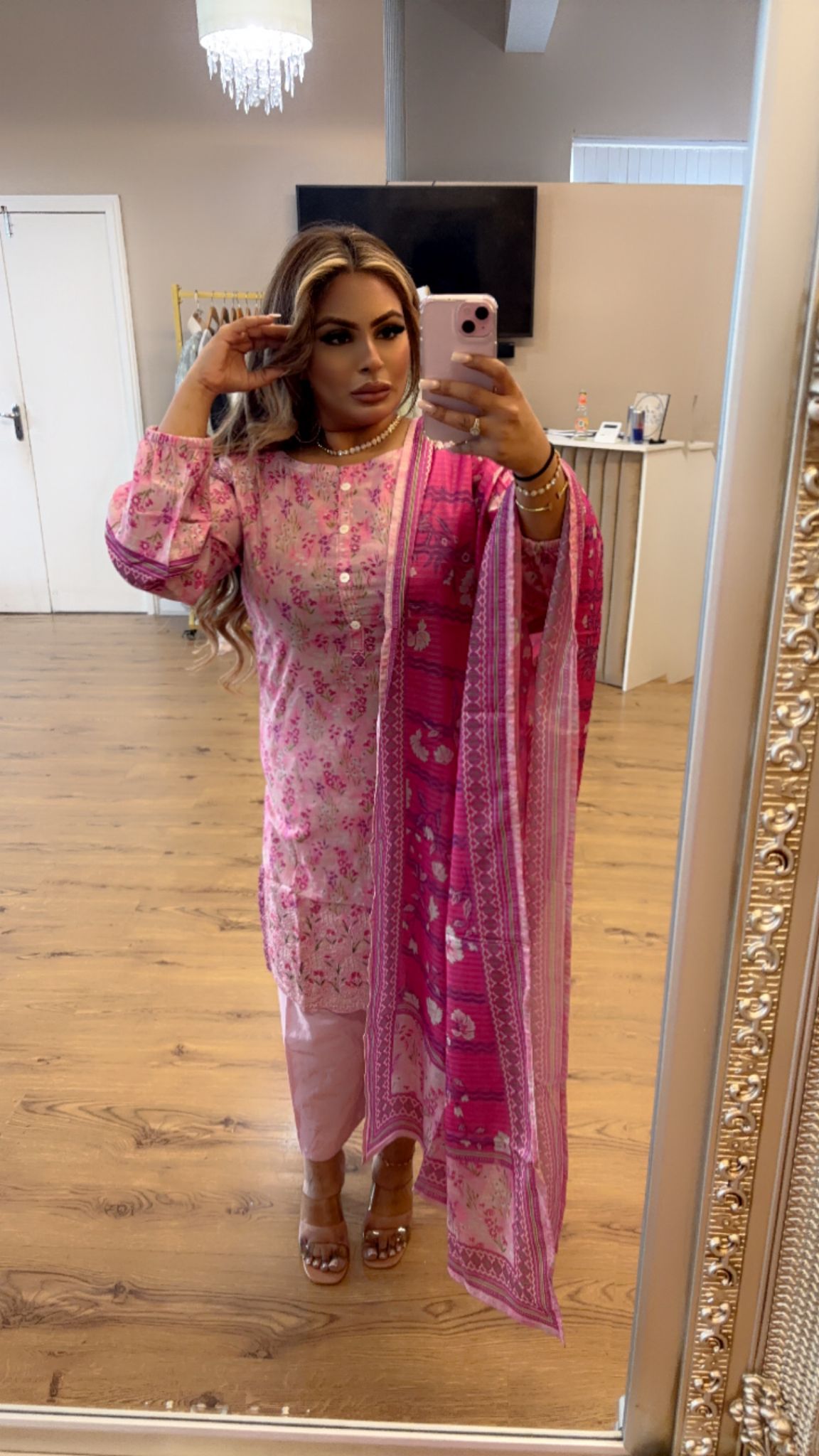 Pink casual 3 piece