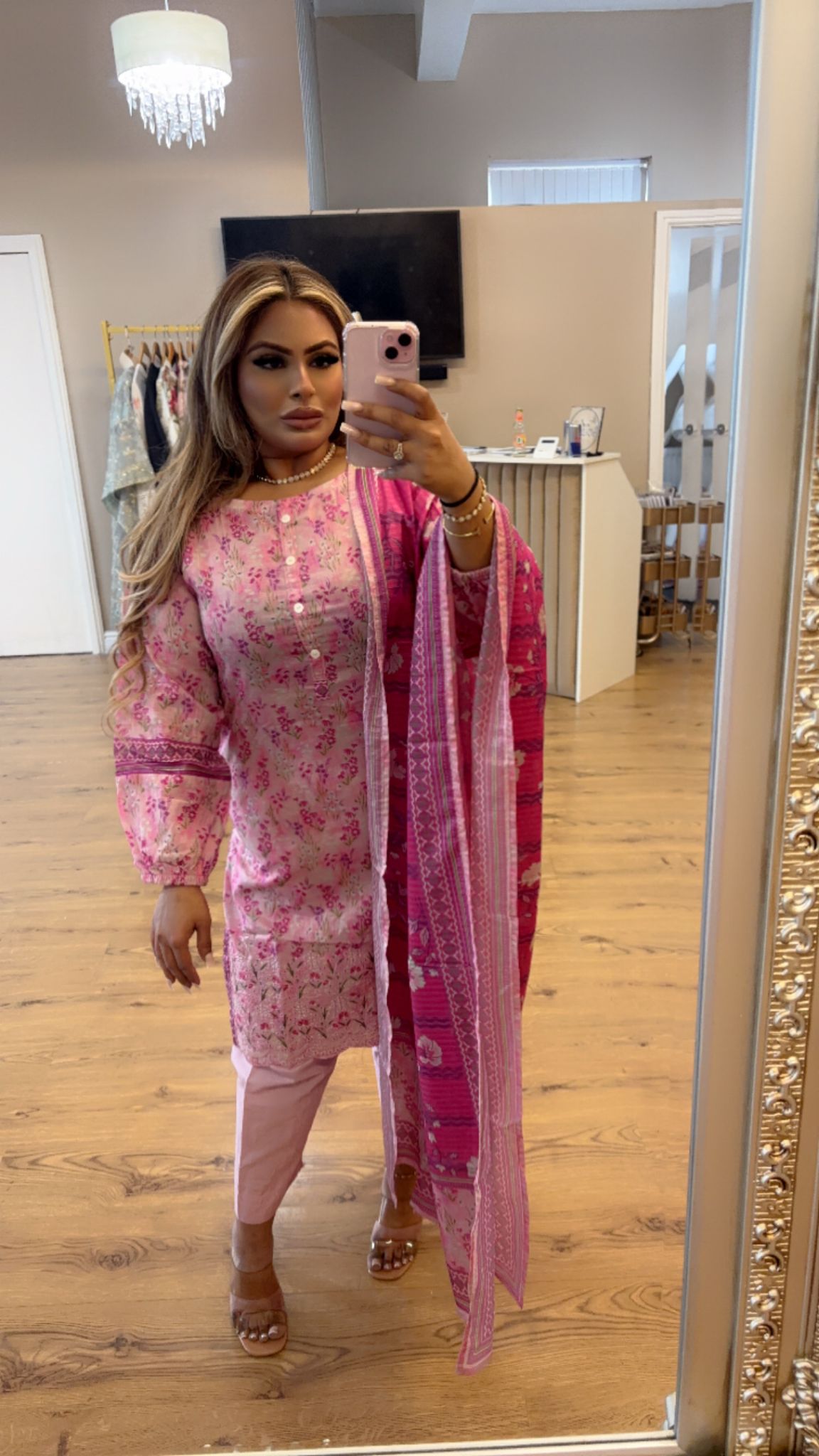 Pink casual 3 piece