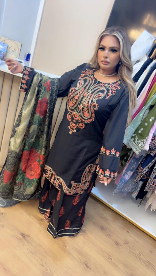 Black Palazzo Style Trousers